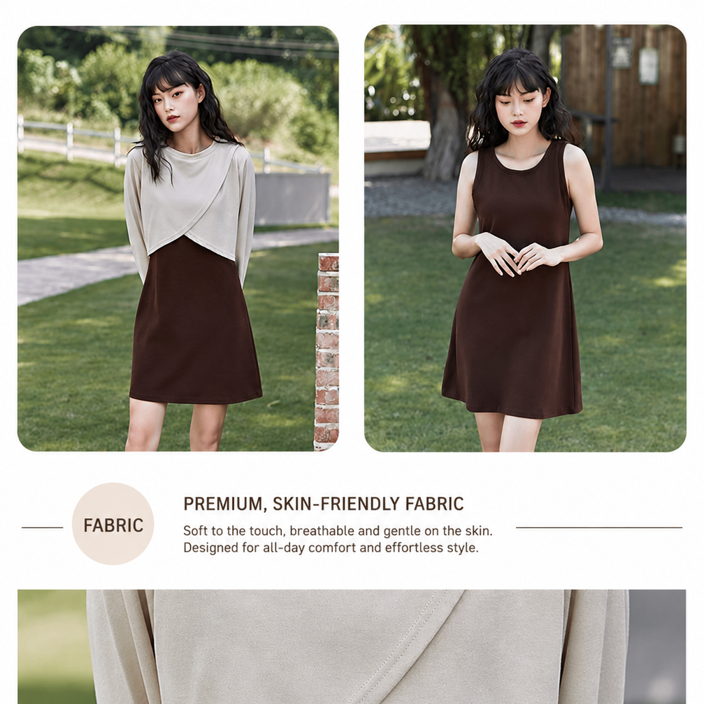 Crop Pullover Short Dress