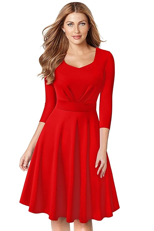LONDON Women's A-Line Knee Length Dress