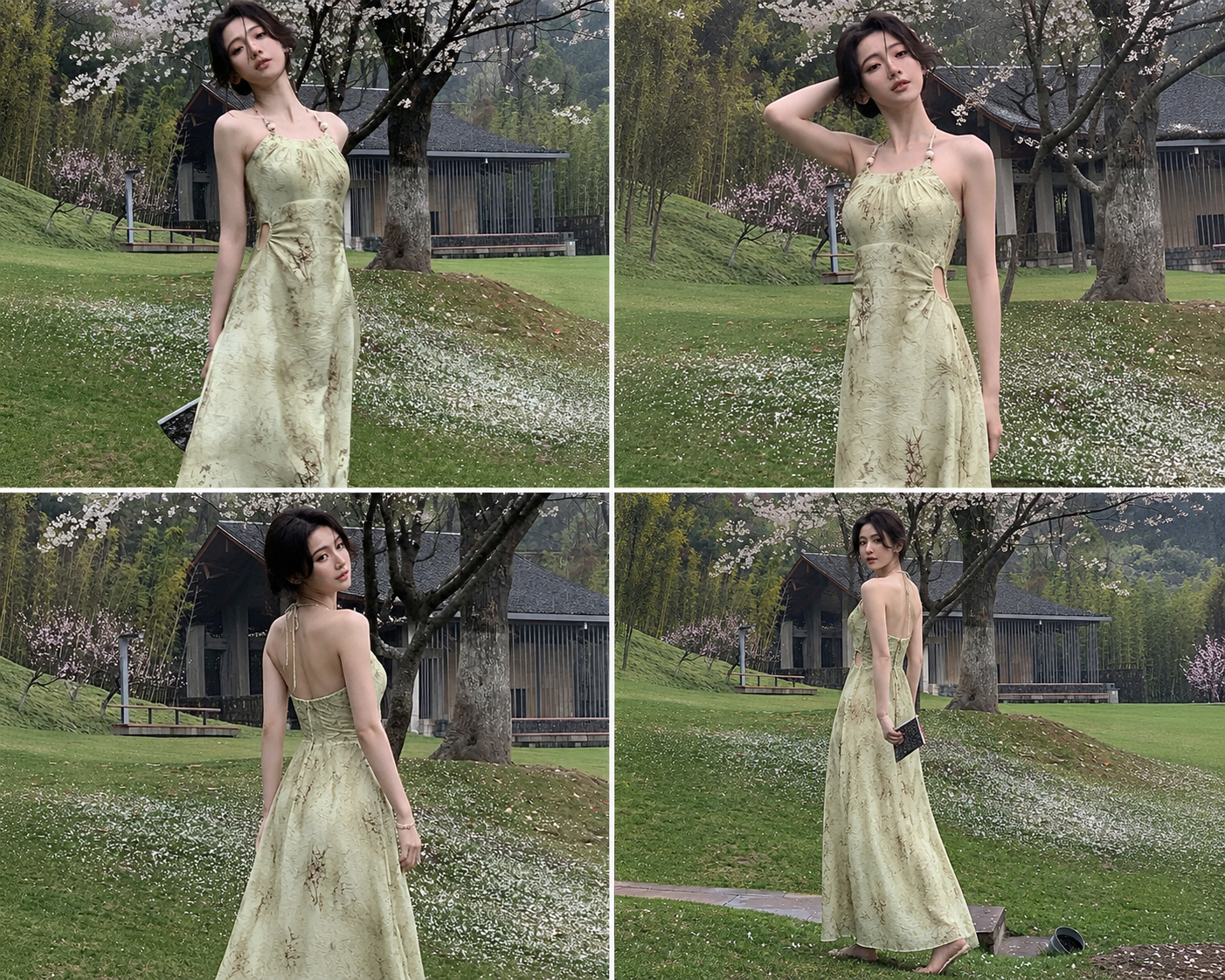Bamboo Print Maxi Dress