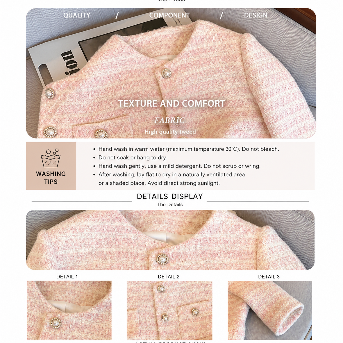Blush Pearl Tweed Jacket