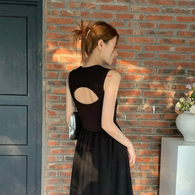 Cut Out Back long Dress