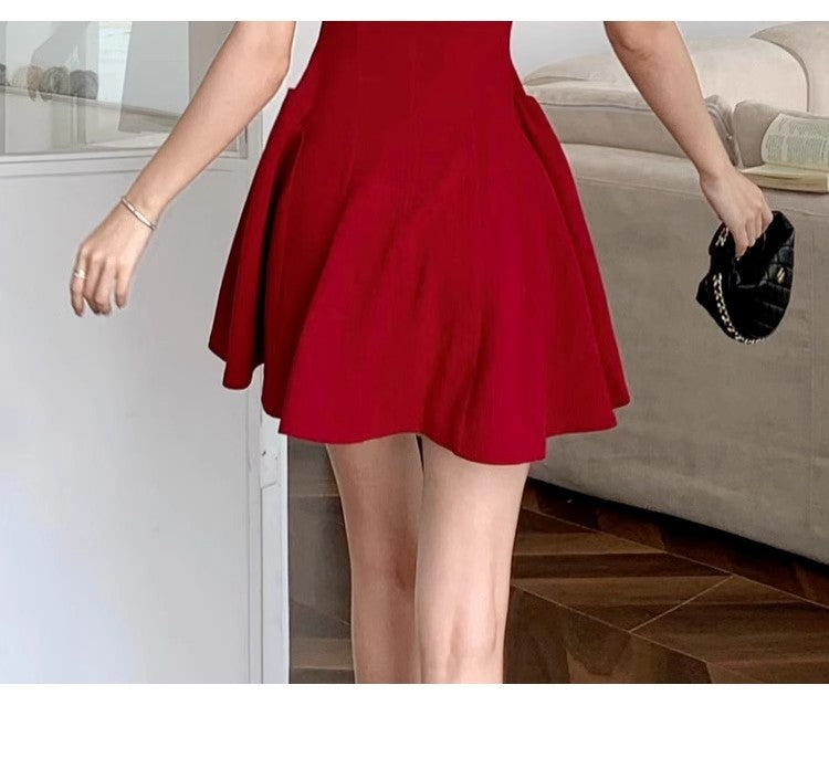 French-Style Strappy Mini Dress