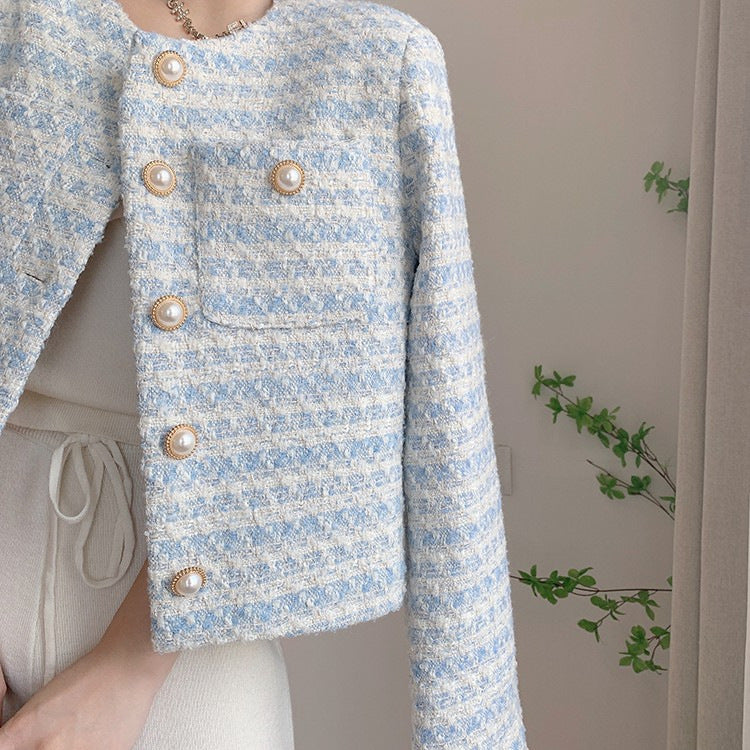 Sky Pearl Tweed Jacket