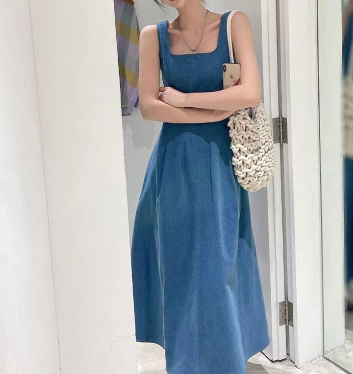 Soft Denim A-line Dress