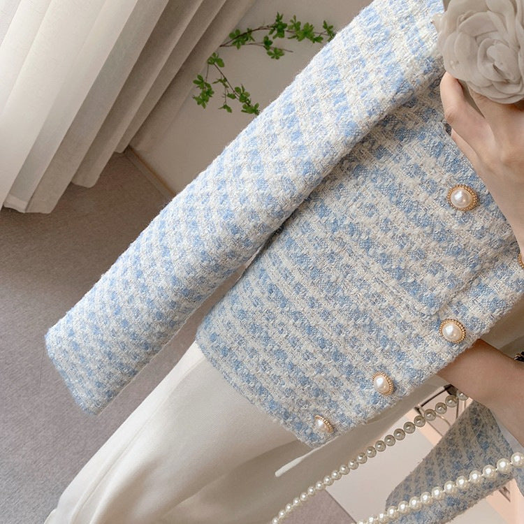 Sky Pearl Tweed Jacket