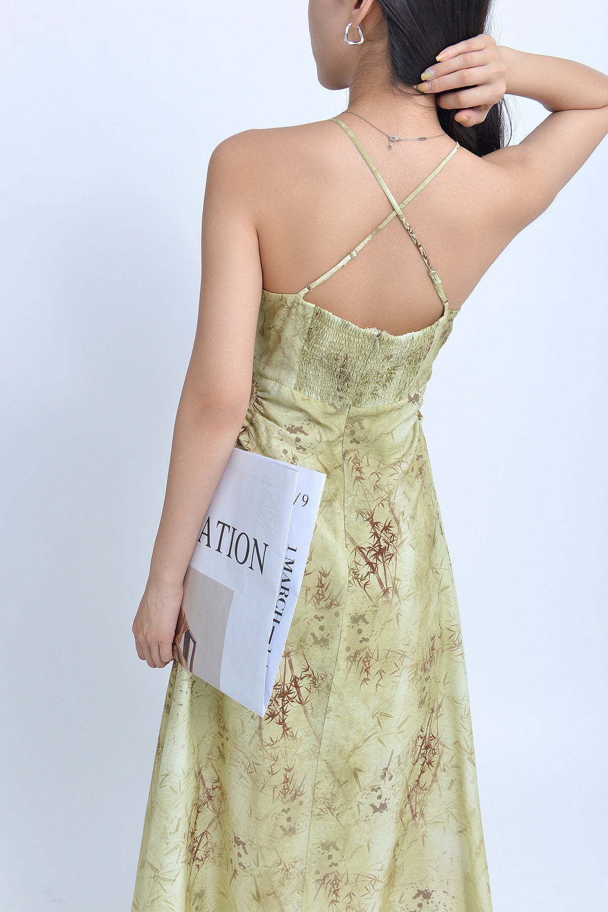Bamboo Print Maxi Dress