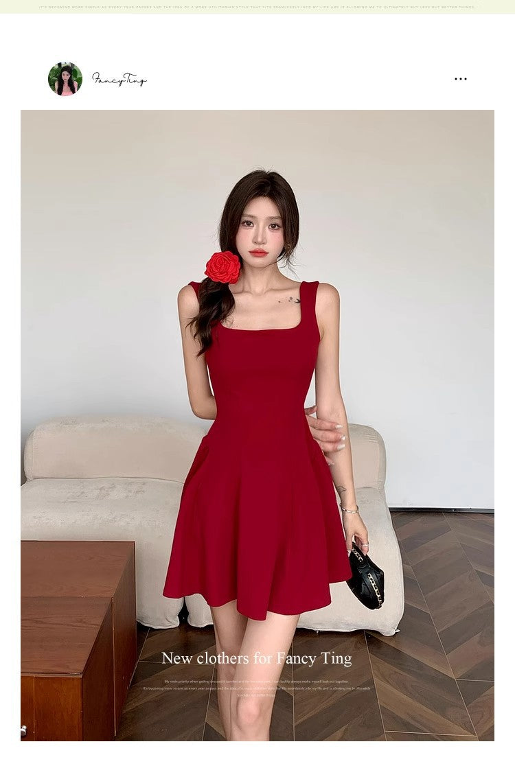 French-Style Strappy Mini Dress