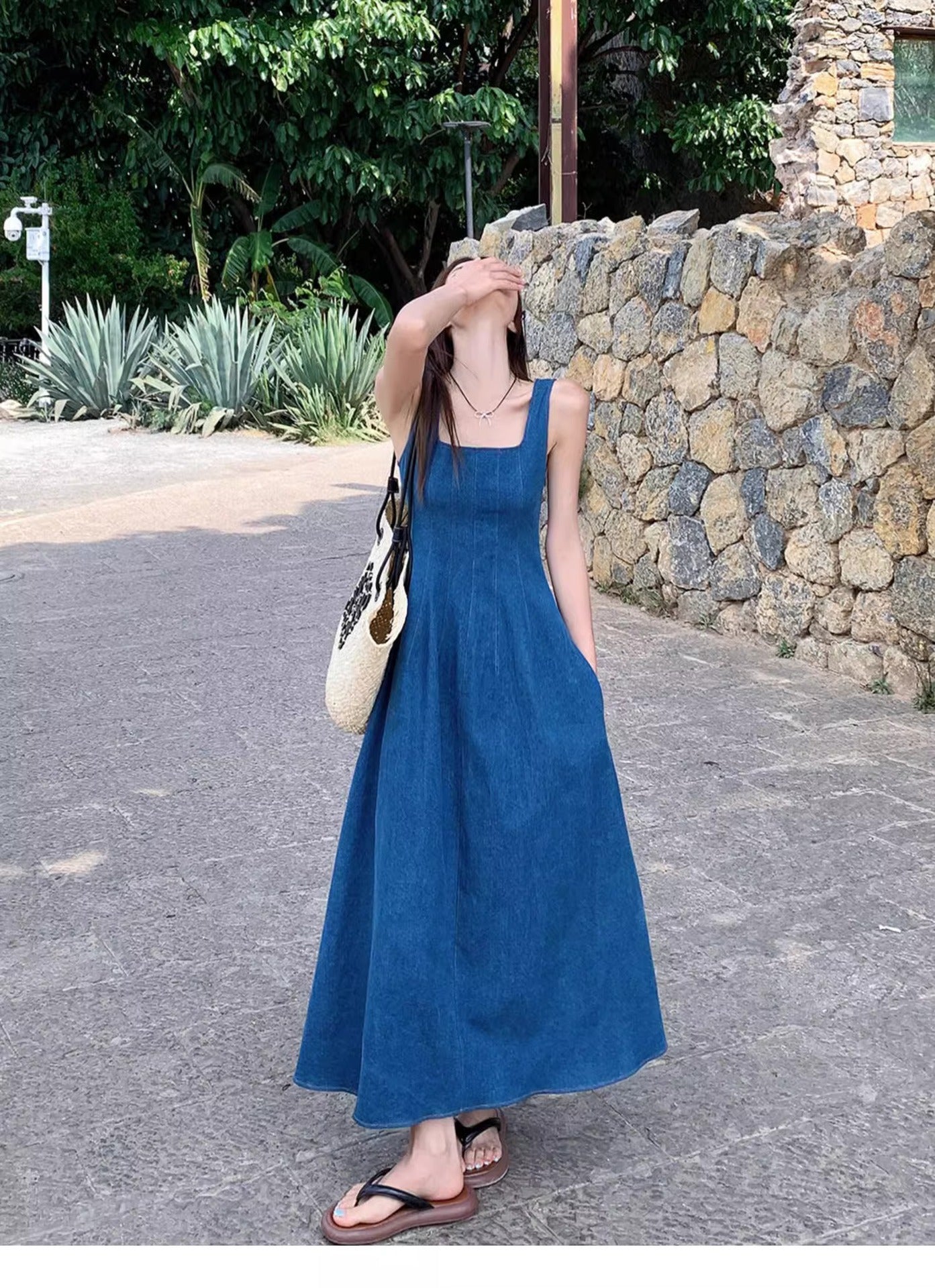 Soft Denim A-line Dress