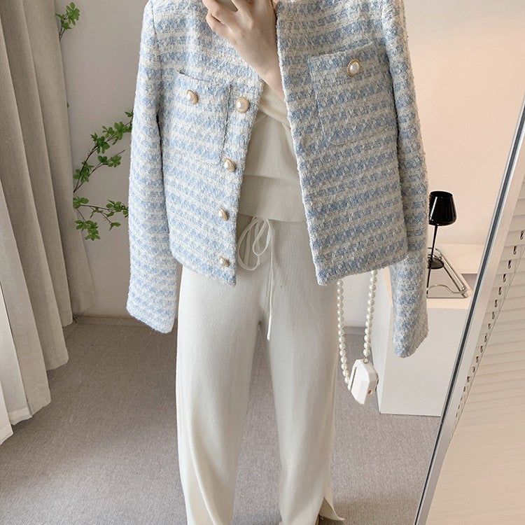 Sky Pearl Tweed Jacket