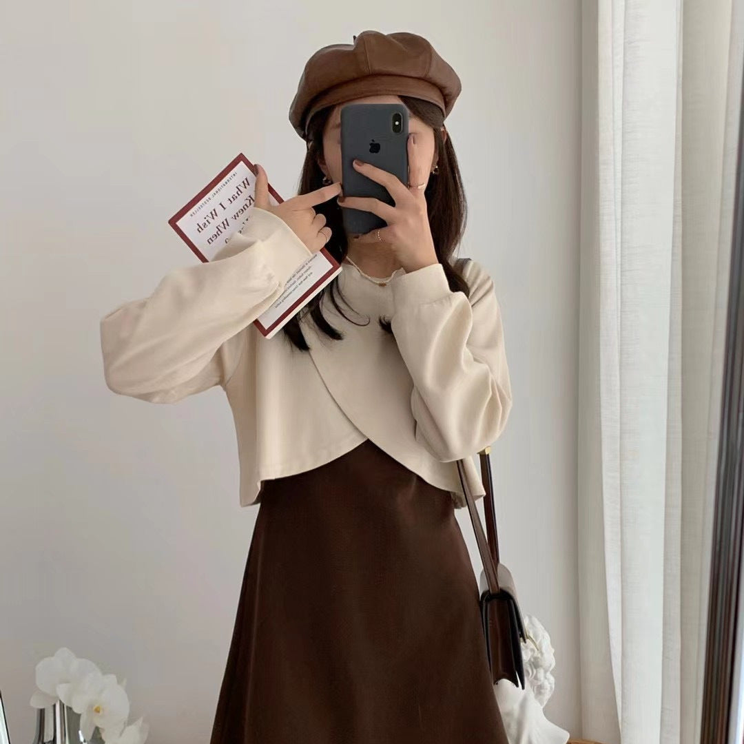 Crop Pullover Short Dress