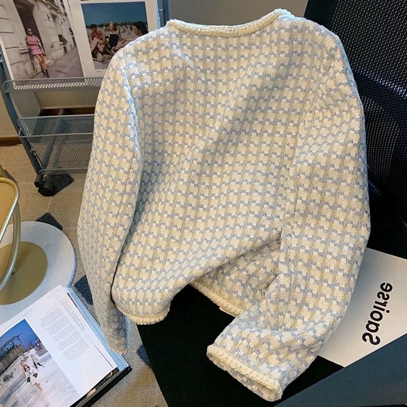 Azure Charm Tweed Jacket