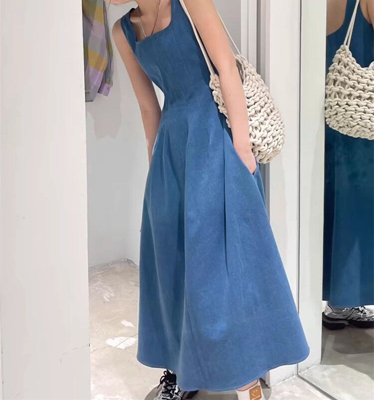 Soft Denim A-line Dress