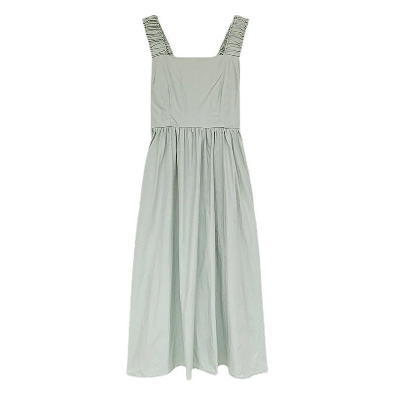 Square neck midi dress
