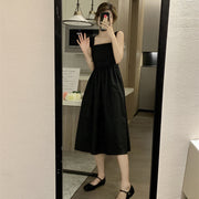 Square neck midi dress
