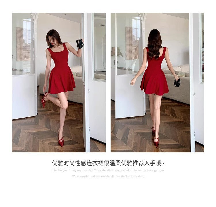 French-Style Strappy Mini Dress