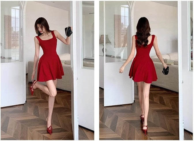 French-Style Strappy Mini Dress