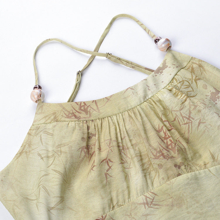 Bamboo Print Maxi Dress