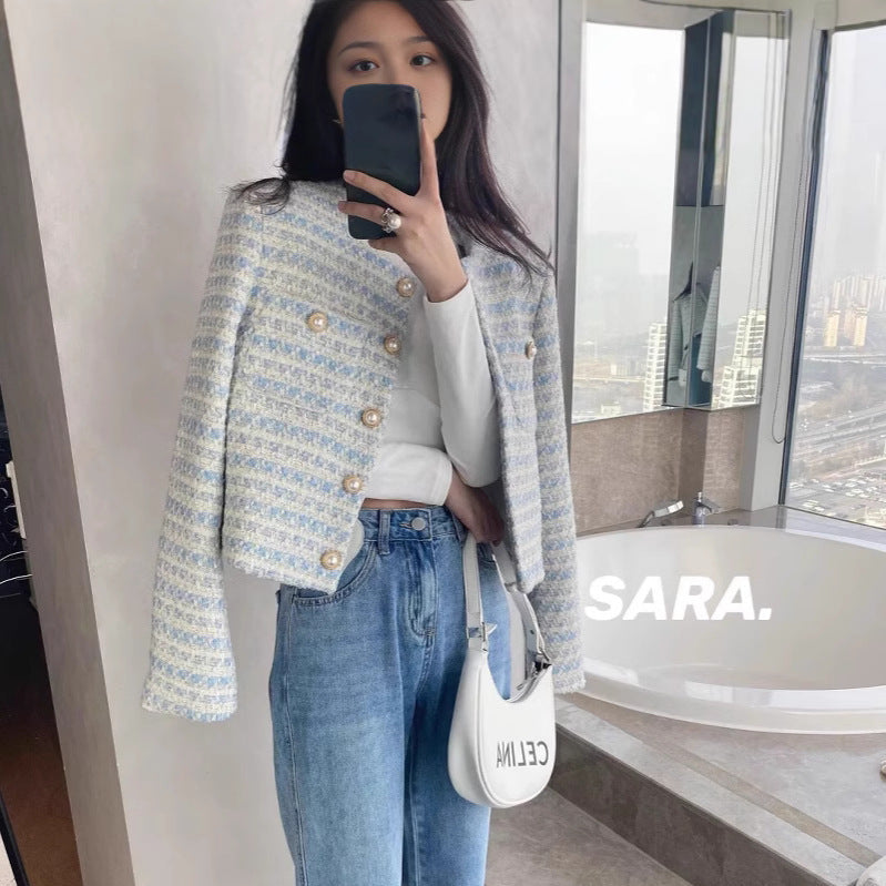 Sky Pearl Tweed Jacket
