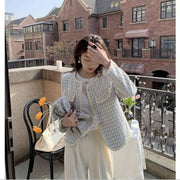 Azure Charm Tweed Jacket