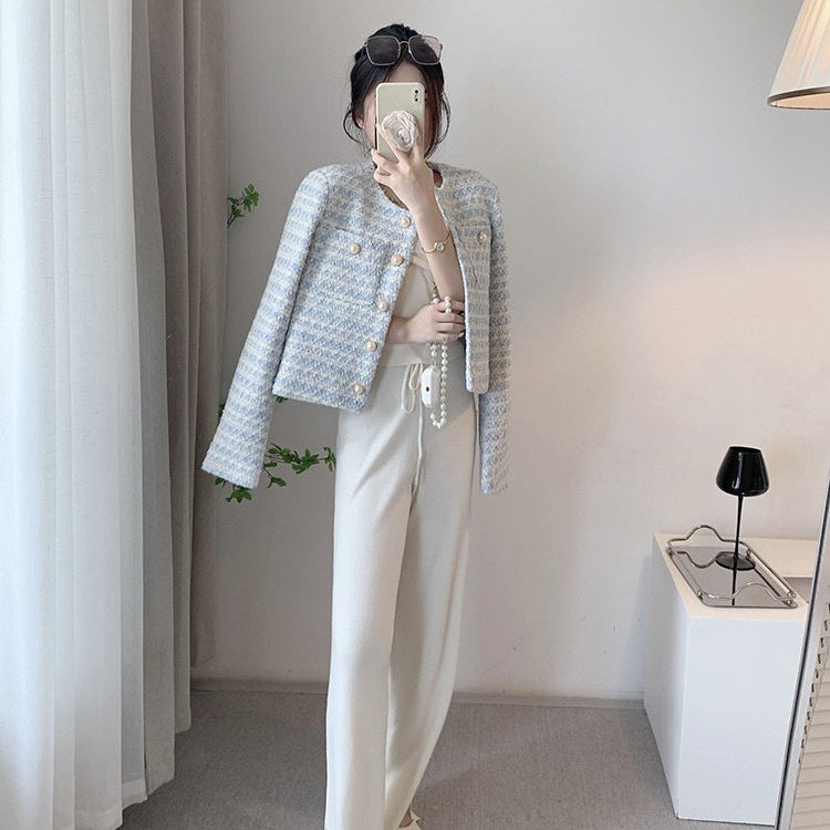 Sky Pearl Tweed Jacket