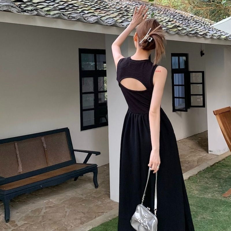 Cut Out Back long Dress