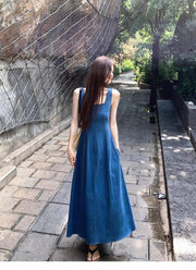 Soft Denim A-line Dress