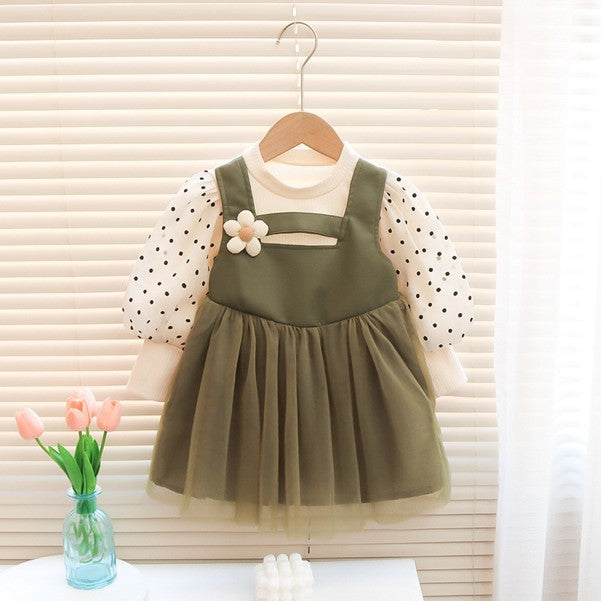 Autumn Bloom Pinafore Dress
