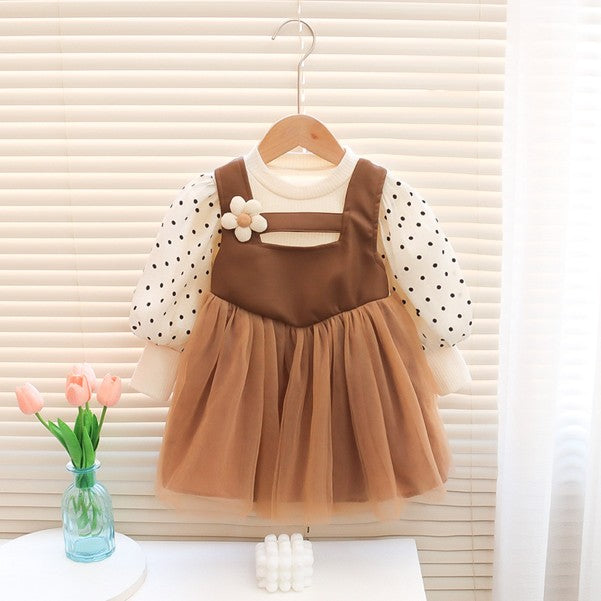 Autumn Bloom Pinafore Dress