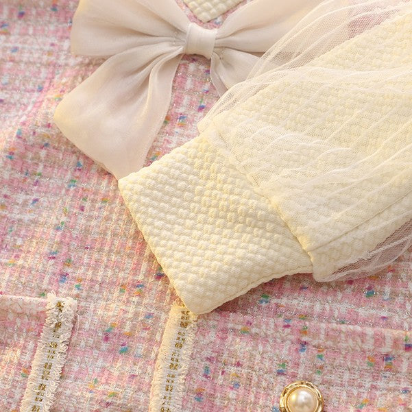 Long Sleeve Tweed Dress