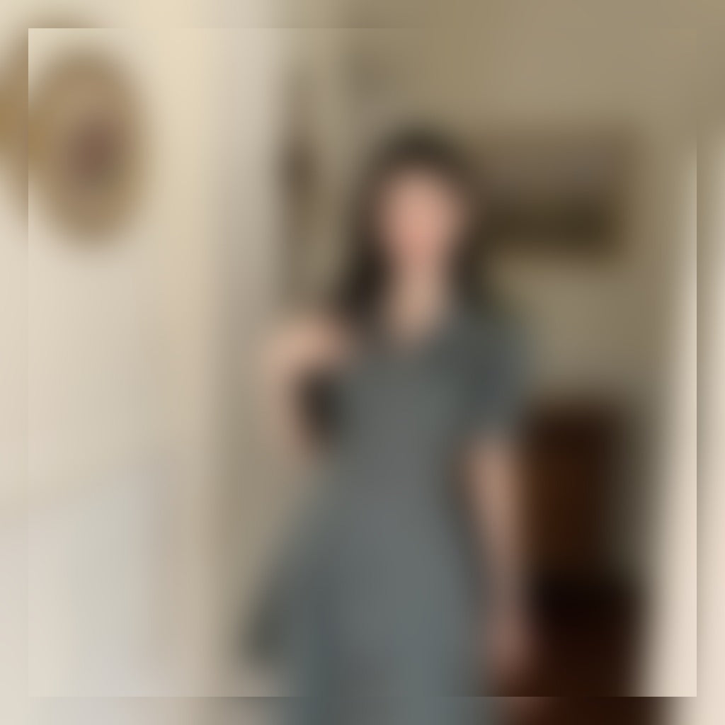 Grey Denim Puff Sleeve Mini Dress view 3
