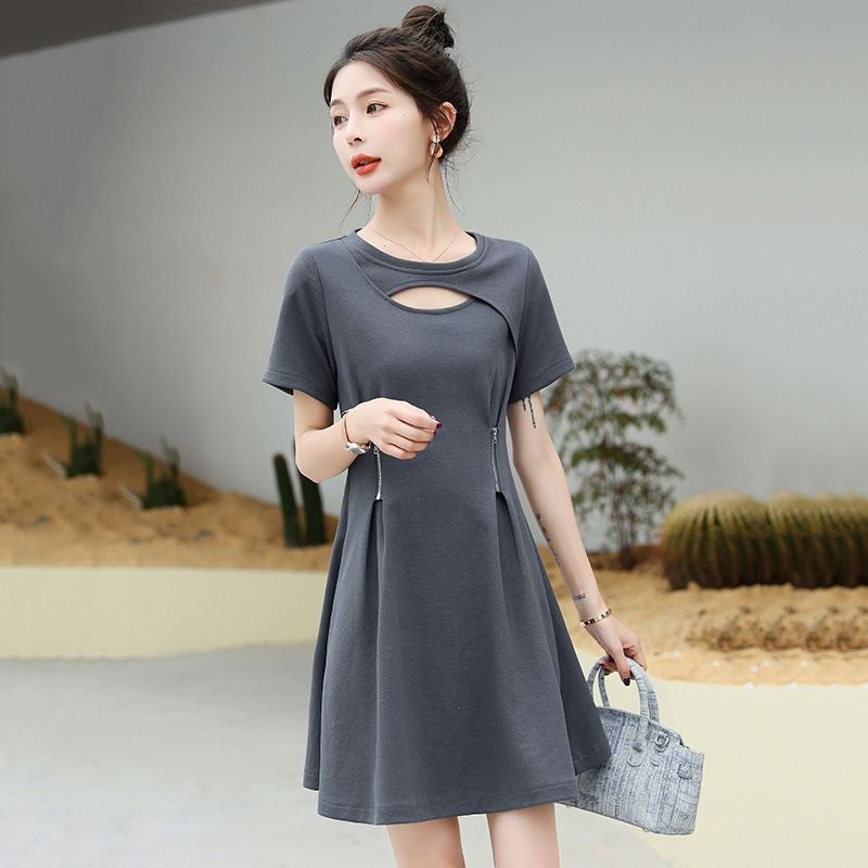 Cut-Out Skater Dress front view