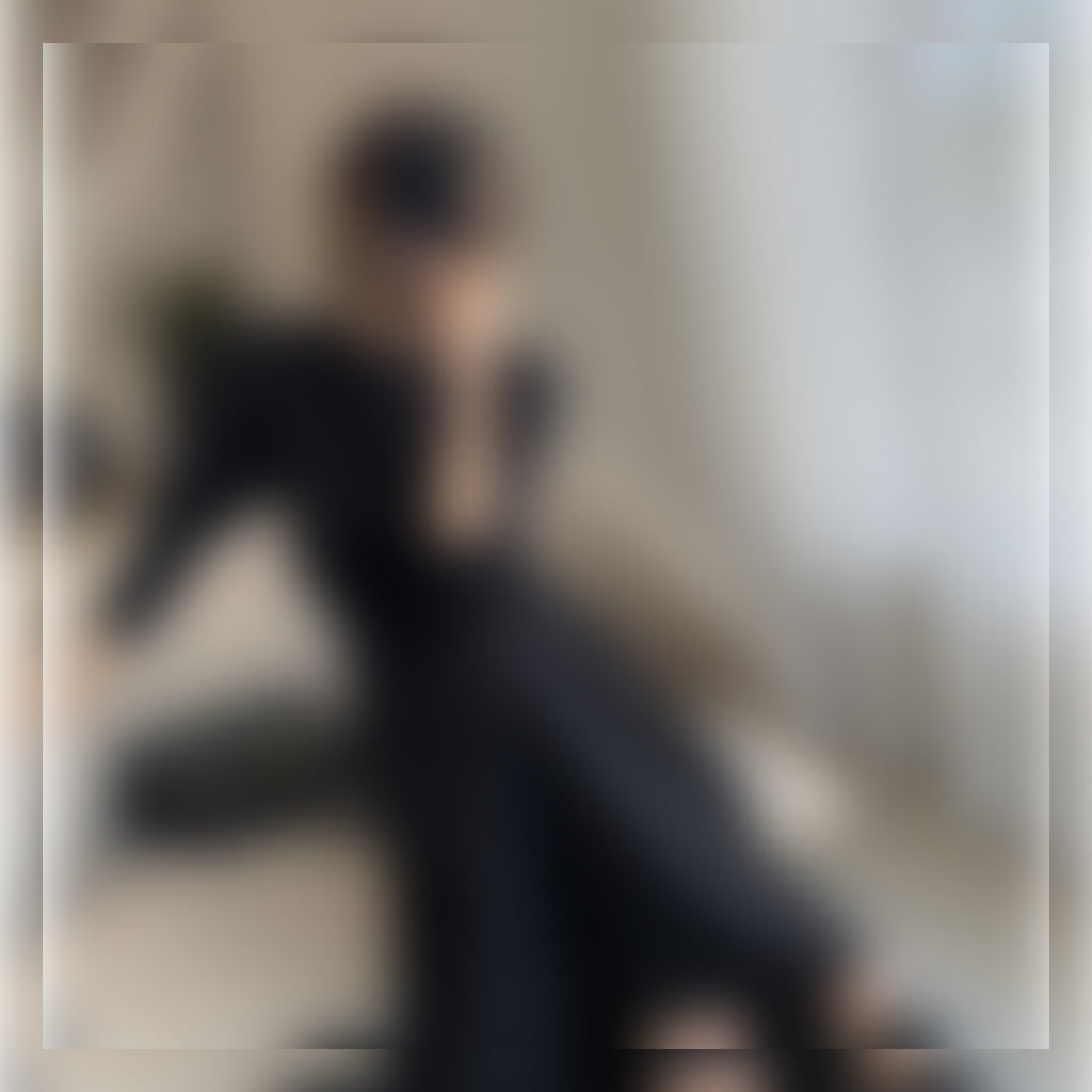 Noir Elegance Midi Dress alternate seated view
