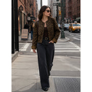 Wild Muse Leopard Jacket styled front view